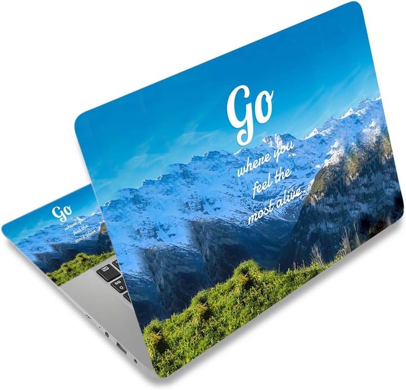 12.1 13 13.3 14 15.4 15.6 Inches Laptop Skin Sticker Decal Universal Vinyl Netbook Sticker Reusable Notebook PC Art Decal Protector Cover, Waterproof & Scratch-Resistant (Mountains)